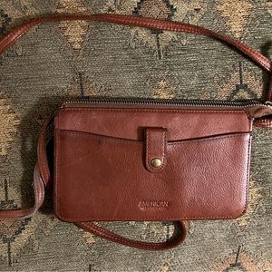 American leather crossbody purse